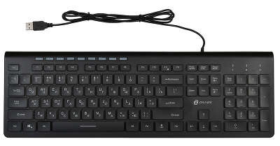 Клавиатура USB Oklick 490ML черный USB slim Multimedia LED