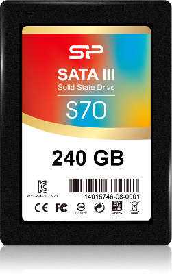 Твердотельный накопитель SSD 2.5" 240 Gb Silicon Power SATA III S70 (R520/W550MB/s) (SP240GBSS3S70S25)