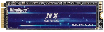 твёрдотельный накопитель KingSpec SSD 1TB M.2 2280 PCIe 3.0 x4 NVMe R3400/W3100MB/s 3D TLC MTBF 1.5M 380000/320000 IOPS 1000TBW