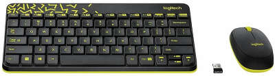 Комплект кл-ра+мышь беспров. Logitech MK240 black (USB, 1000 dpi) (920-008213)