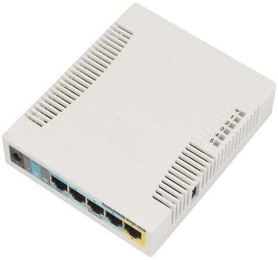 MikroTik RB951Ui-2HnD Беспроводной маршрутизатор  600Mhz CPU, 128MB RAM, 5xLAN, built-in 2.4Ghz 802b/g/n