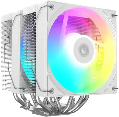 Cooler ID-Cooling FROZN A620 PRO SE ARGB WHITE Soc-AM5/AM4/1200/1700/1851 серебристый/белый 4-pin 15-27.2dB Al+Cu 260W 1190gr Ret 