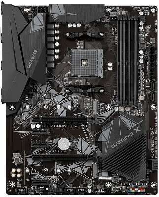 Материнская плата Gigabyte B550 GAMING X V2, Socket AM4, AMD B550, 4xDDR4-3200, DVI-D+HDMI, 2xPCI-Ex16, 3xPCI-Ex1, 4xSATA3(RAID 0/1/10), 2xM.2, 8 Ch Audio, 1xGLan, (2+4)xUSB2.0, (4+2)xUSB3.2, 1xPS/2, ATX, RTL {8} (810702)
