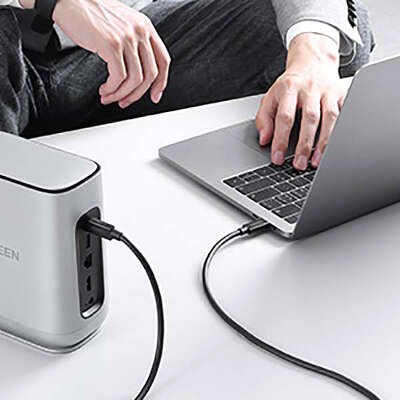 Кабель Ugreen US501 USB-C to USB-C Thunderbolt 4, 40Gbps, 100W, 2 м, Black [60621]