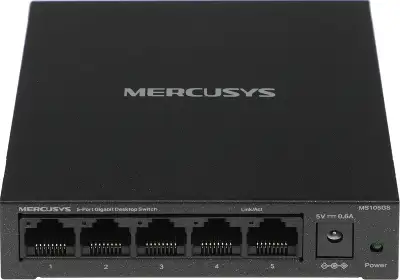 Коммутатор Mercusys MS105GS (L2) 5x1Гбит/с неуправляемый