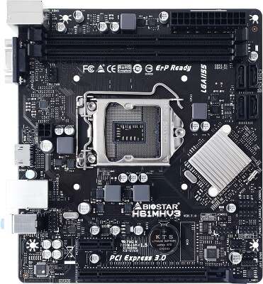 Материнская плата mATX LGA1155 Biostar H61MHV3