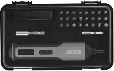 Отвертка аккумуляторная Deli DC161 (4В, 2А*ч, 5Нм, 300об/мин, Type-C, набор бит 24 шт, кейс)