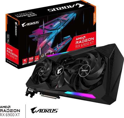Видеокарта GIGABYTE AMD Radeon RX 6900 XT AORUS MASTER 16G (rev. 2.0) 16Gb DDR6 PCI-E 2HDMI, 2DP