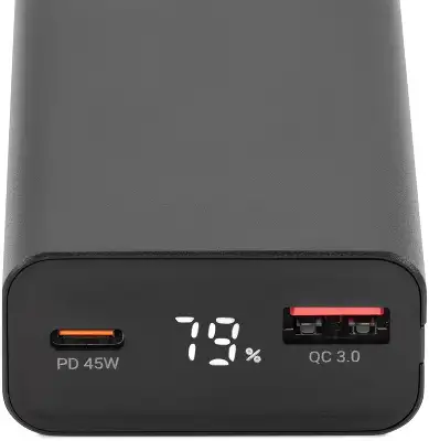 Мобильный аккумулятор Digma DGPF10E 10000mAh QC3.0/PD3.0 45W 4.5A USB-A/USB-C черный (DGPF10E45ABK)
