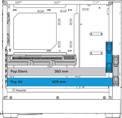 Корпус Fractal Design Pop Air RGB Cyan, черный/голубой, ATX, Без БП (FD-C-POR1A-02)