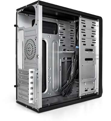 Exegate EX283214RUS Корпус Miditower ExeGate CP-603UB Black, ATX, <без БП>, 2*USB+2*USB3.0, Audio, замок блокировки кнопки питания