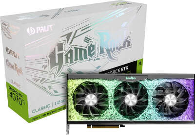 Видеокарта Palit NVIDIA nVidia GeForce RTX 4070Ti GameRock Classic 12Gb DDR6X PCI-E HDMI, 3DP