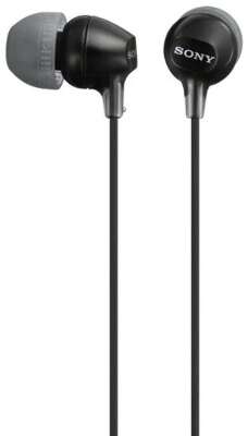 Гарнитура внутриканальные Sony MDR-EX14AP 1.2м черный проводные в ушной раковине (MDREX14AP/BZIN)