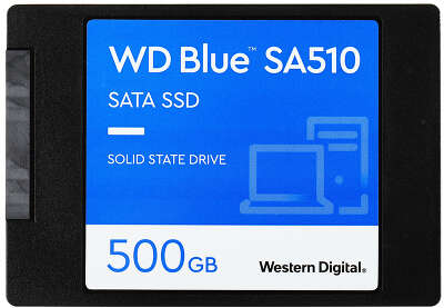 Твердотельный накопитель 2.5" SATA3 500Gb Western Digital Blue SA510 [WDS500G3B0A] (SSD)
