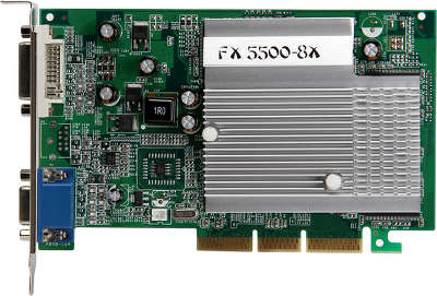 Видеокарта AGP MSI NVIDIA GeForce FX5500 [FX5500-D256H], 256MB