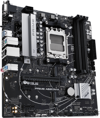 Материнская плата ASUS PRIME A620M-A-CSM, AM5, A620, 4*DDR5, 4*SATA, 2*M.2, 2*USB 3.2, 4*USB 2.0, 2*PCIx16, 2*PCIx1, DP+VGA+HDMI, mATX; 90MB1F10-M0EAYC