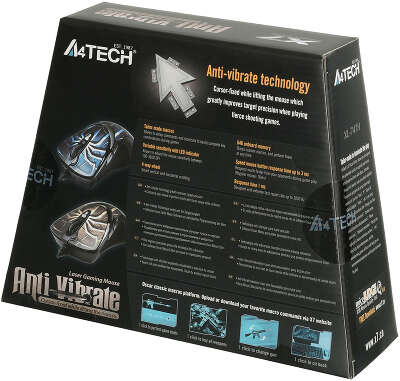 Мышь A4Tech Oscar Editor XL-747H коричневый/рисунок лазерная 3600dpi USB2.0 6but (XL-747H (BROWN SPIDER))