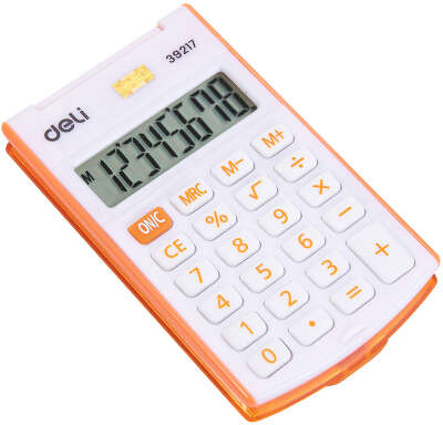Калькулятор карманный Deli E39217/OR оранжевый 8-разр.