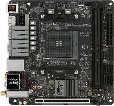 Материнская плата mini-ITX LGAAM4 ASRock X470 GAMING-ITX/AC