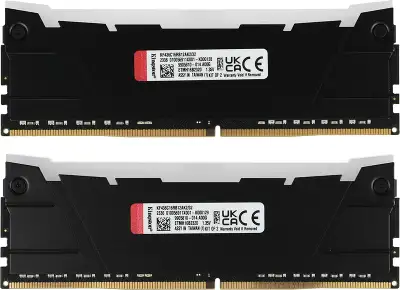 Память DDR4 2x16GB 3600MHz Kingston KF436C16RB12AK2/32 Fury Renegade RGB RTL Gaming PC4-28800 CL16 DIMM 288-pin 1.35В dual rank с радиатором Ret
