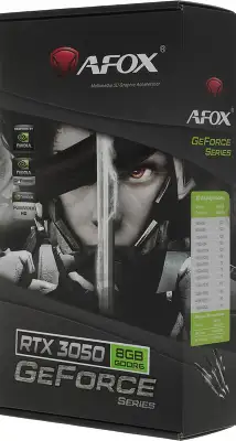 Видеокарта Afox PCI-E 4.0 AF3050-8GD6H2-V4 NVIDIA GeForce RTX 3050 8Gb 128bit GDDR6 1552/14000 DVIx1 HDMIx1 DPx1 HDCP Ret