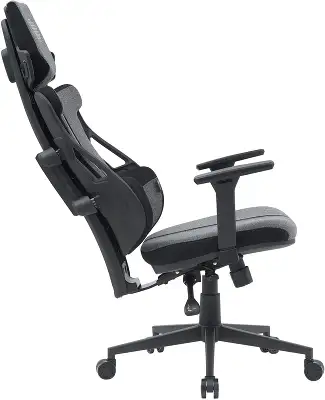 Кресло Cactus CS-CHR-DUO-GYBK серый/черный с подголов. крестов. сталь пластик черный