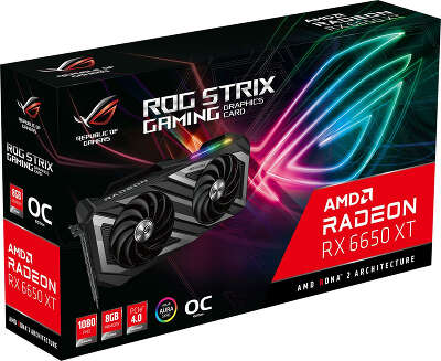 Видеокарта ASUS AMD Radeon RX 6650 XT ROG Strix OC 8Gb DDR6 PCI-E HDMI, 3DP