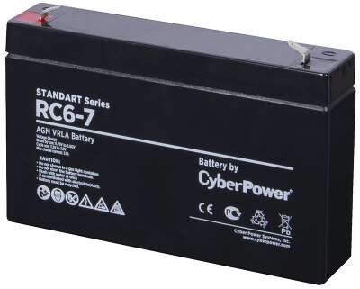 Аккумуляторная батарея CyberPower RC 6-7 6В/7Ач, клемма F1 (151х34х94мм (100мм); 1,2кг; Срок службы 6лет)