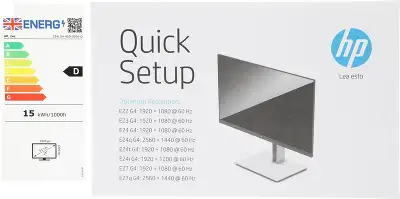 Монитор HP 24" E24i G4 черный IPS LED 16:10 HDMI матовая HAS Piv 250cd 178гр/178гр 1920x1200 60Hz VGA DP WU USB 6.06кг
