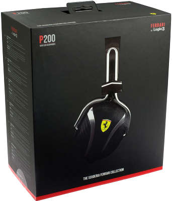 Наушники Ferrari by Logic3 P200 Scuderia с пультом ДУ, черные [2LFH005K]