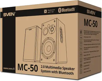 Колонки Sven MC-50 2.0 черный 210Вт BT