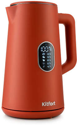 Чайник Kitfort KT-6115-3 1.5л. 1800Вт красный (корпус: пластик)