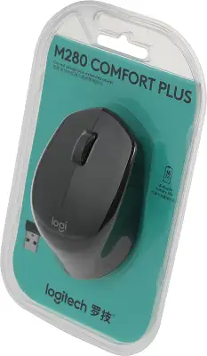 Мышь Logitech M280 черный оптическая 1000dpi беспров. USB 2but (910-004306)