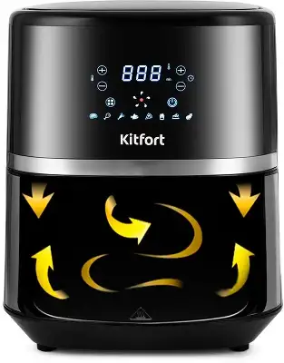 Аэрогриль Kitfort КТ-2221 1500Вт черный/серебристый