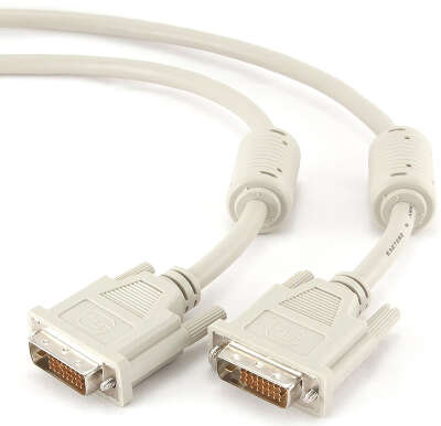 Кабель DVI-D dual link Cablexpert CC-DVI2-10, 25M/25M, 3.0м, экран, феррит.кольца, пакет