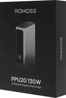 Мобильный аккумулятор Romoss PPU20 20000mAh QC/PD 130W 5A USB-A/2xUSB-C серебристый (1746859)