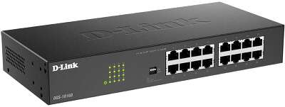 Коммутатор D-Link DGS-1016D/J1A Неуправляемый коммутатор с 16 портами 10/100/1000Base-T