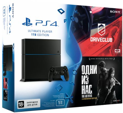Игровая приставка Sony PlayStation 4 1 ТВ + Driveclub + The Last of us