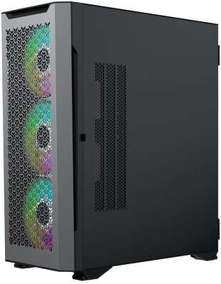 Корпус для ПК ACD Fort 279G ATX, Black, USB2.02+USB 3.0+HD audio, RGB FANs: 4 x 14cm, TGlass side cover, SPCC 0,9 mm., 9 слотов для жестких дисков (7+2)