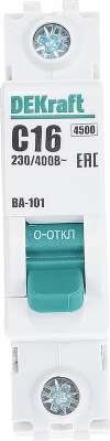 Авт. выкл. 1Р 16А х-ка C ВА-101 4,5кА DEKraft