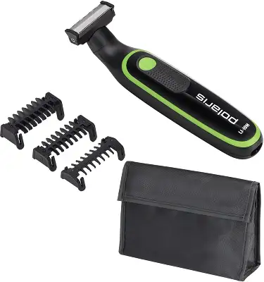 Триммер Polaris PHC 0303RB черный/зеленый 240Вт (насадок в компл:3шт)