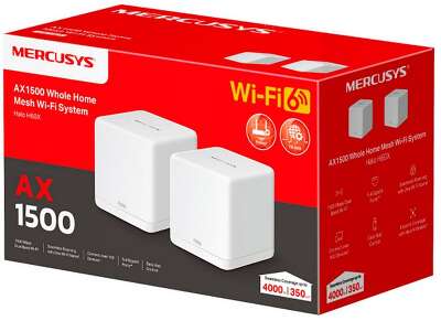 Усилитель Wi-Fi сигнала Домашняя Mesh система Mercusys Halo H60X(2-pack) AX1500