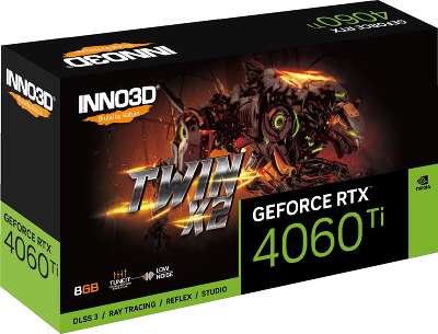 Видеокарта Inno3D NVIDIA nVidia GeForce RTX 4060Ti TWIN X2 8Gb DDR6 PCI-E HDMI, 3DP