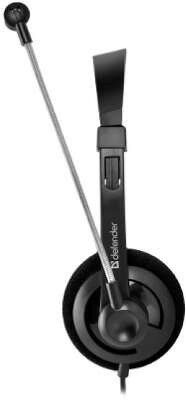 Гарнитура проводная DEFENDER Aura 104, для компьютера, накладная, черный (63104)