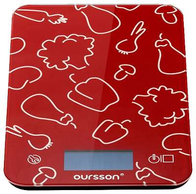 Весы кухонные электронные Oursson KS5009GD/RD (красный)