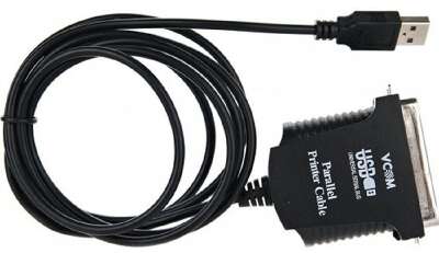 VCOM VUS7052 Кабель-адаптер USB A (вилка) -> LPT (прямое подключение к LPT порту принтера) 1.8m