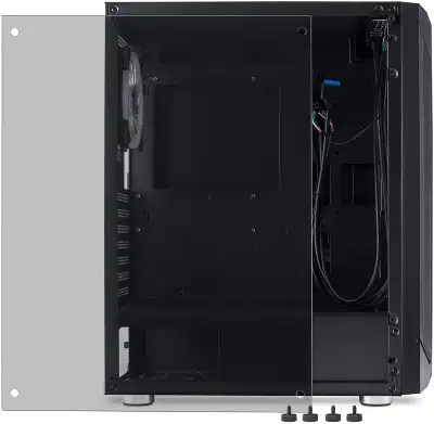 Корпус GMNG OGC-G130 черный без БП E-ATX 5x120mm 2xUSB2.0 1xUSB3.0 audio bott PSU
