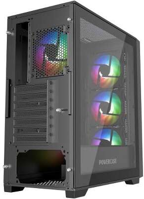 Корпус PowerCase ByteFlow, черный, ATX, без БП (CBFB-A4)