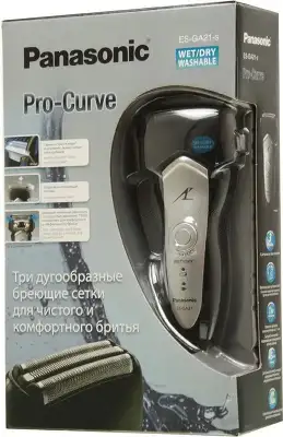 Бритва сетчатая Panasonic ES-GA21 реж.эл.:3 питан.:аккум. черный/серый