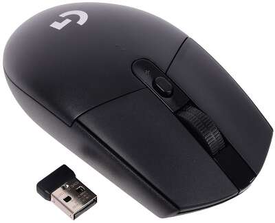 Мышь игровая Logitech G305 Lightspeed Black |910-005282| черная, 200-12000dpi, беспроводная 2.4GHz, |910-005282| USB приемник LIGHTSPEED™, 5 программируемых кнопок, под обе руки (077829) {4}